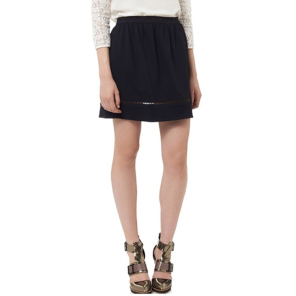 Rebecca Taylor Skirt Casual Teacup A-Line‎ Black Size 4  New with tags
